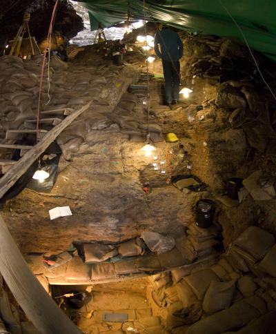 Stratigraphic layers PP5-6 archaeological site South African Coast Paleoclimate Paleoenvironment Paleoecology Paleoanthropology Project SACP4 site Stratigraphic layers PP5-6 archaeological site South African Coast Paleoclimate Paleoenvironment Paleoecology Paleoanthropology Project SACP4 site